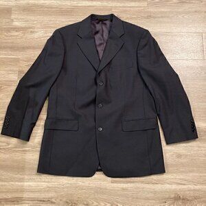 Brooks Brothers Men's 346 Black 3 Button Wool Blazer Size 41R